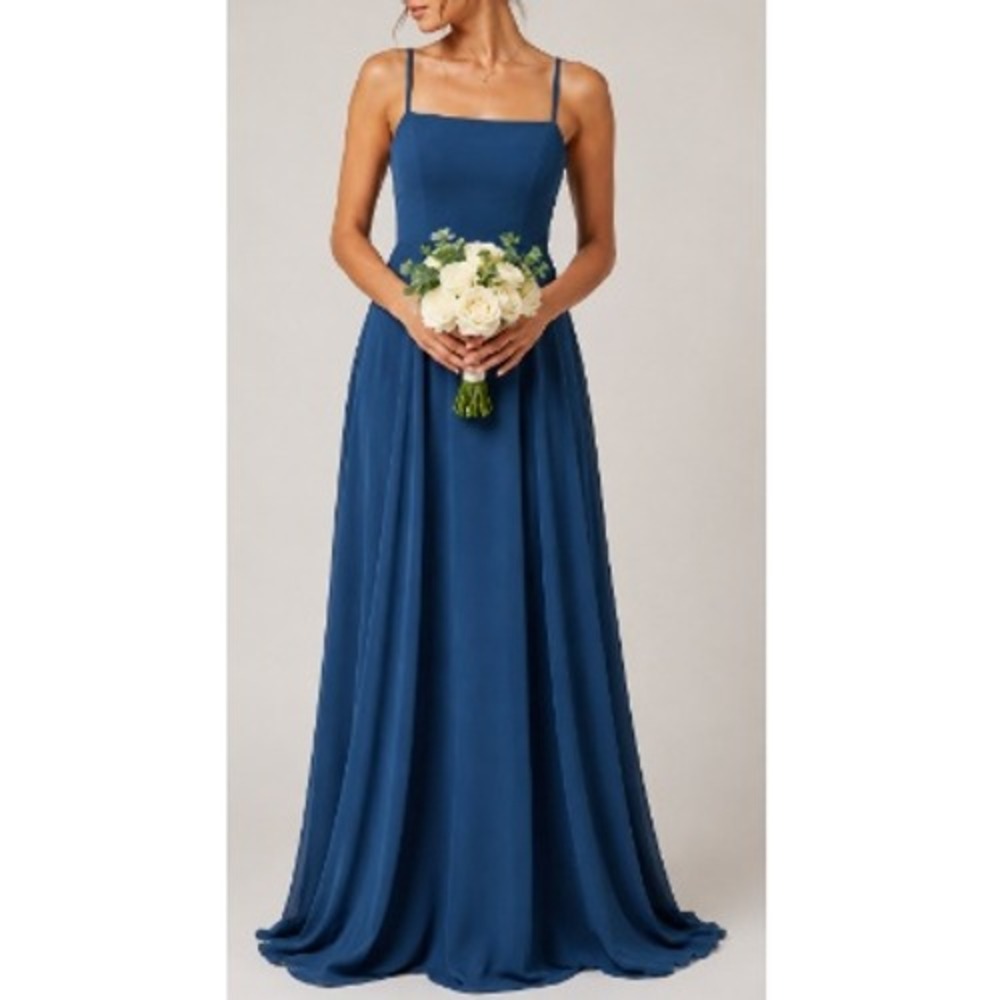 Stacees Women's Twilight Squareneck A line Chiffon Bridesmaid Dress Size 8 NWT